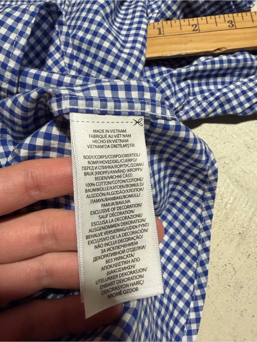 Polo Ralph Lauren Blue Gingham Button-Down Shirt large 14-16